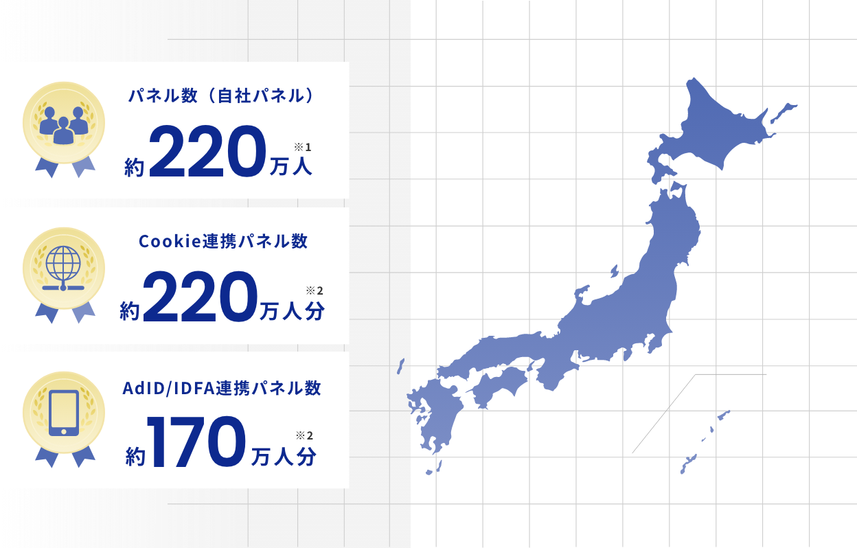 「ロ国内最大規模の圧倒的なパネル数」のイメージ図